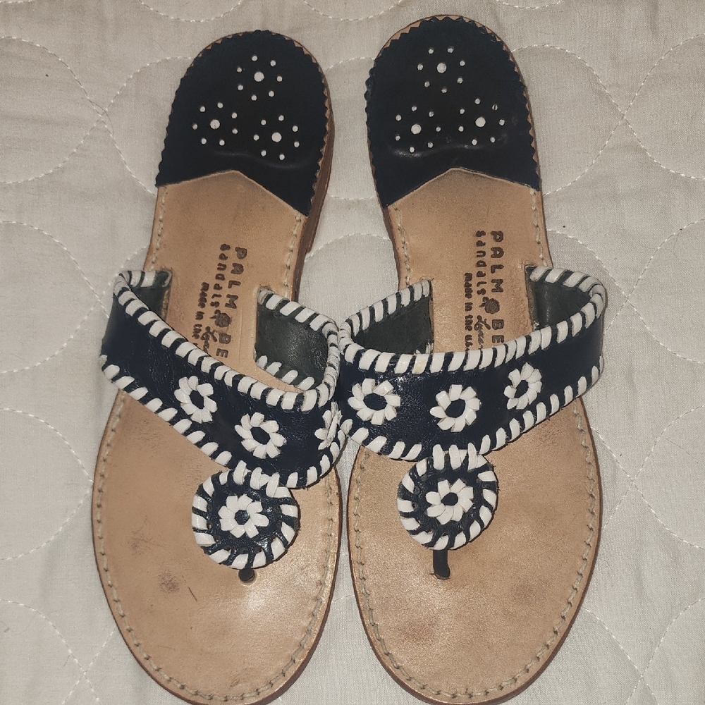 Navy and White Women's Sandals